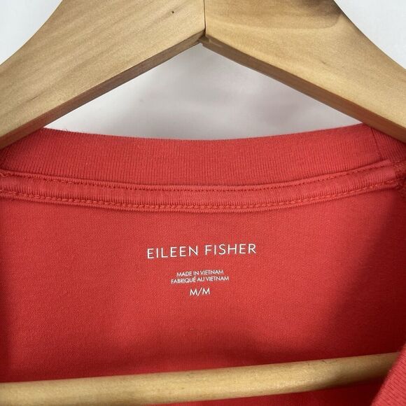 Eileen Fisher Top Size Medium Womens Pink Raglan Sleeve Crew Neck Top Stretch - Picture 4 of 7